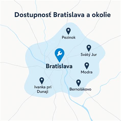 Mapa donáškových služieb v Bratislave