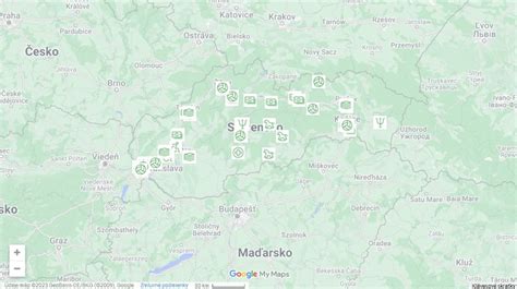 Mapa zobrazujúca oblasť donáškovej služby reštaurácie