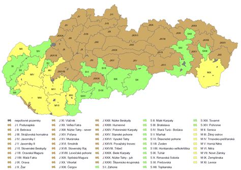mapa poľovných revírov na Slovensku