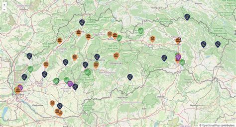 Mapa Slovenska s vyznačeným okresom Humenné a oblasťou Kamenice nad Cirochou
