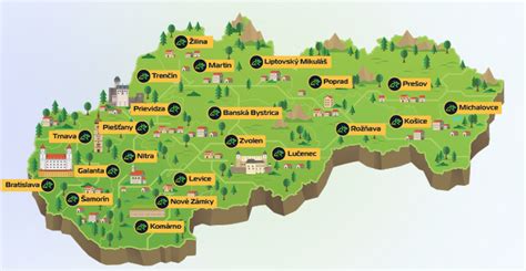 Mapa folklórnych festivalov na Slovensku