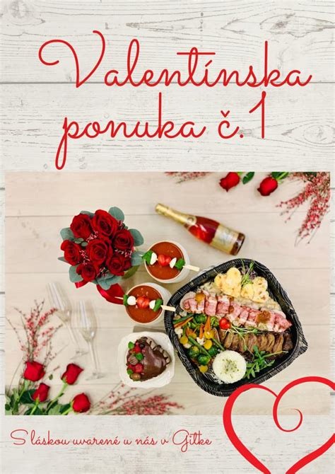 Ilustrácia valentínskeho menu