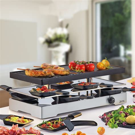 elektrický gril s raclette panvičkami