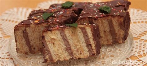 Schéma vrstvenia nepečeného koláča z keksov