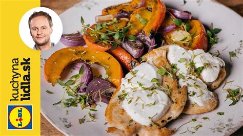 Tanier s pečenou tekvicou a kuracím mäsom