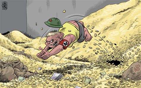 Ilustrácia korupcie a vplyvu korporácií