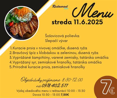 Rozmanitosť obedového menu