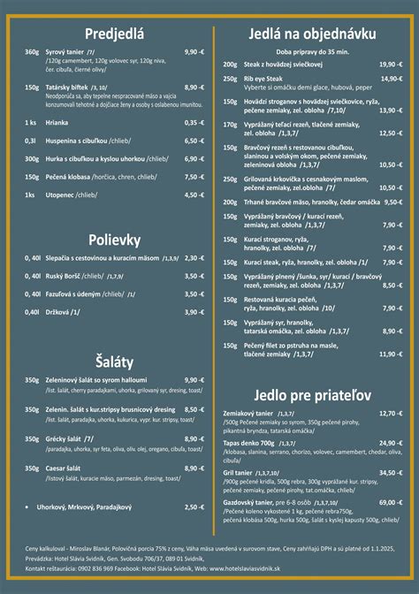 Nástenný jedálny lístok v domácej kuchyni