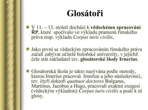 Irnerius a škola glosátorov
