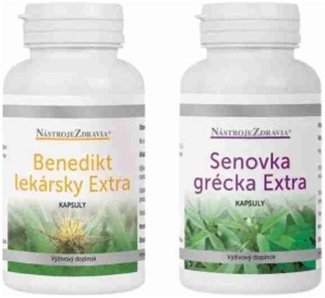 Schéma dávkovania Senovky gréckej a Benediktu lekárskeho