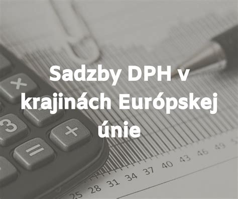 Sadzby DPH v Európskej Únii