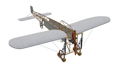 Model lietadla Bleriot XI z leptaného plechu