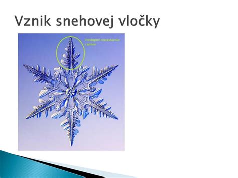 Schema vzniku snehovej vločky