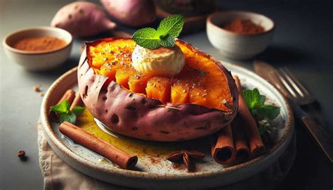 Ilustrácia pečených sladkých zemiakov