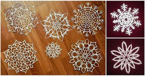 Ukážka rôznych vzorov papierových vločiek