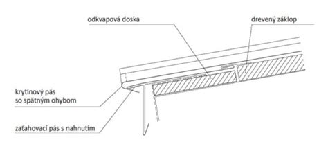 Detail spoja falcovanej krytiny