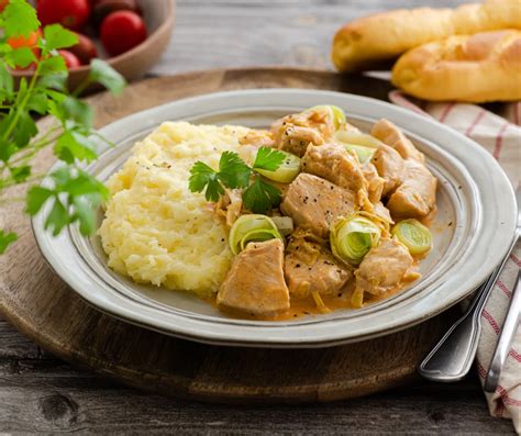 Čerstvý pór a kuracie mäso