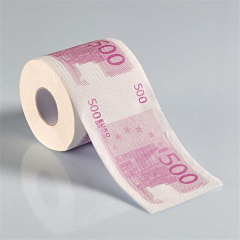 toaletný papier s peniazmi