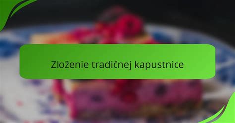 Zloženie tradičnej mliečnej polievky