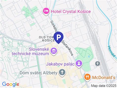 Mapa pizzerií v centre Košíc
