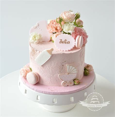 Ilustrácia sladkej torty na baby shower