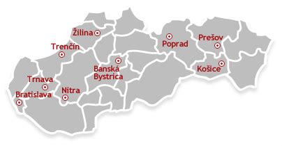 Mapa Slovenska s regionálnymi špecialitami
