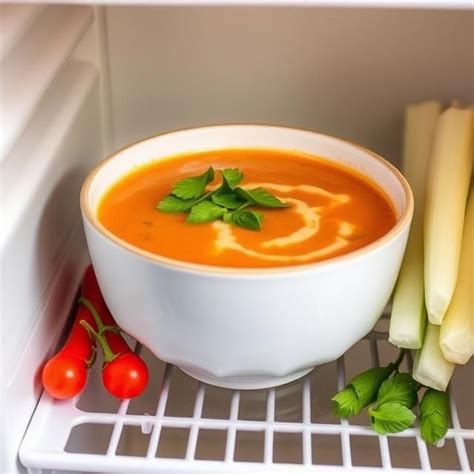 Proces rozmrazovania polievky v chladničke