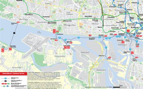 Mapa zón verejnej dopravy v Hamburgu