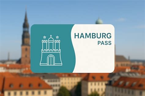 Ilustrácia Hamburg Card s ikonami atrakcií