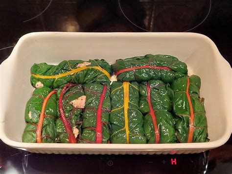 Príprava duseného mangoldu