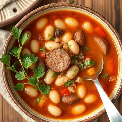 Ingrediencie na fazuľovú polievku s párkom