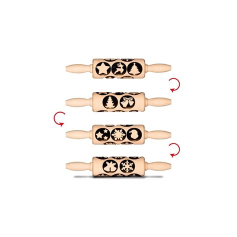 Embosovaný valček na cesto s vianočným motívom