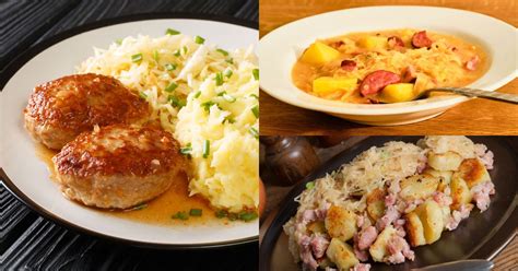 Koláž rôznych jedál z kapusty