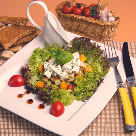 Šalát s gratinovaným kozím syrom