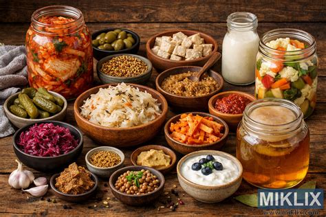 Ilustrácia fermentovaných potravín