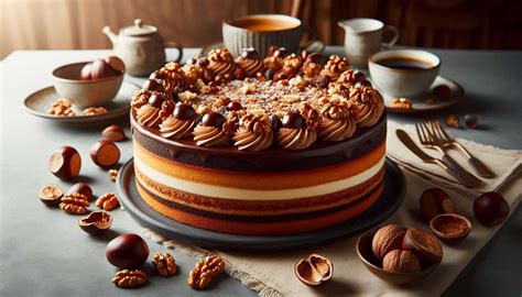 Dekorovaná gaštanová torta