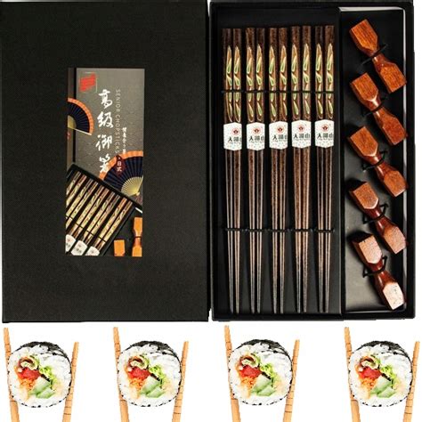 Rôzne dizajny paličiek na sushi