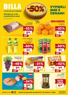 Koláž z letákov obchodov Tesco a Billa