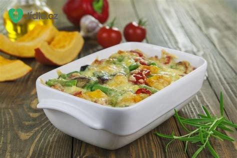 Zapečená zelenina v kruhovom vzore