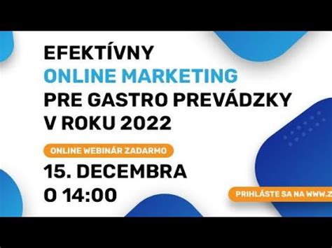 Marketing pre gastro prevádzky