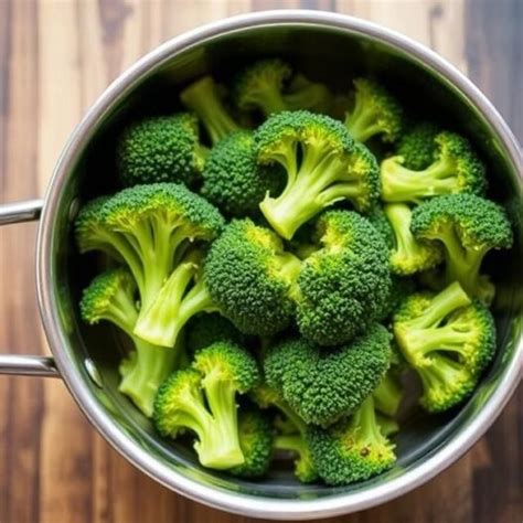 Varenie brokolice a zeleniny v hrnci