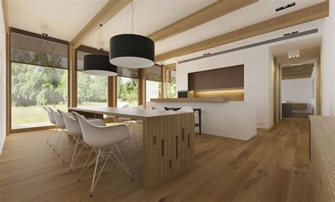 Ukážka moderného interiéru drevodomu