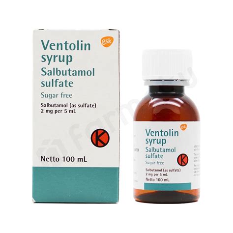 Obal lieku Ventolin sirup