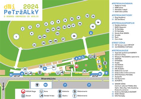Mapa Petržalky s vyznačenými reštauráciami