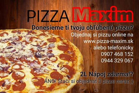 Mapa s vyznačenou polohou pizzerie Pizza Maxim