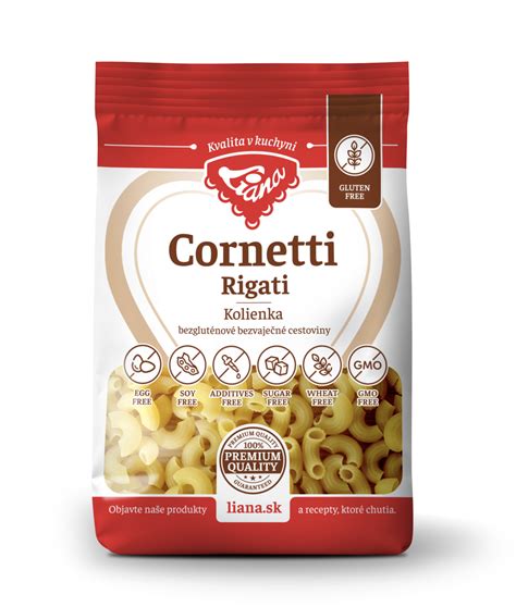 Zloženie bezlepkových cestovín Cornito