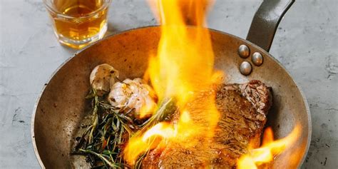 Flambovanie steaku
