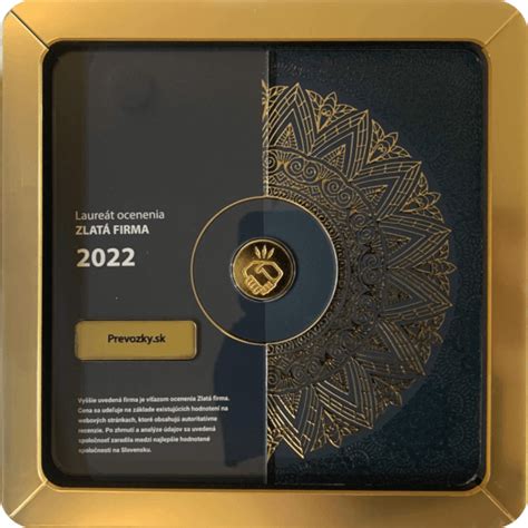 Ocenenie Zlatá Firma