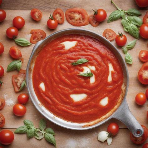 Ingrediencie na paradajkovú omáčku na pizzu