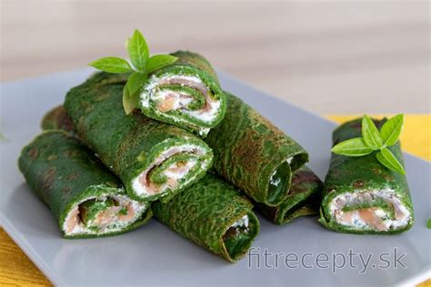 Špenátové palacinky s lososom a ricottou